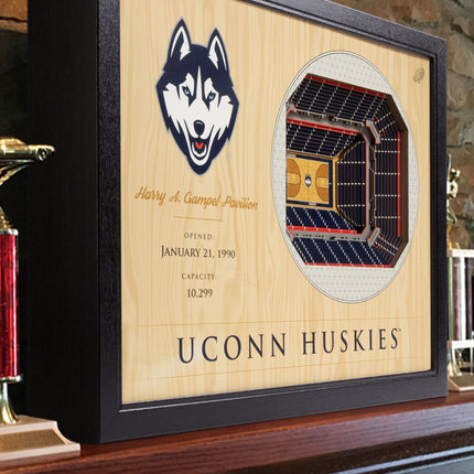 Uconn Huskies 25-Layer StadiumViews 3D Wall Art