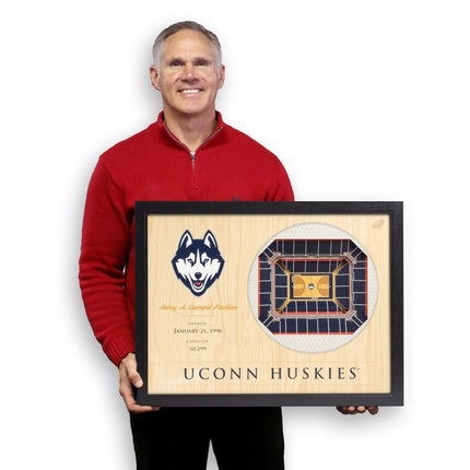 Uconn Huskies 25-Layer StadiumViews 3D Wall Art