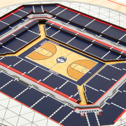 UConn Huskies 5-Layer 3D StadiumView Wall Art