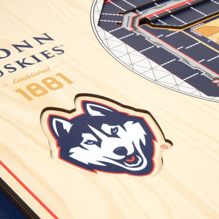 UConn Huskies 5-Layer 3D StadiumView Wall Art