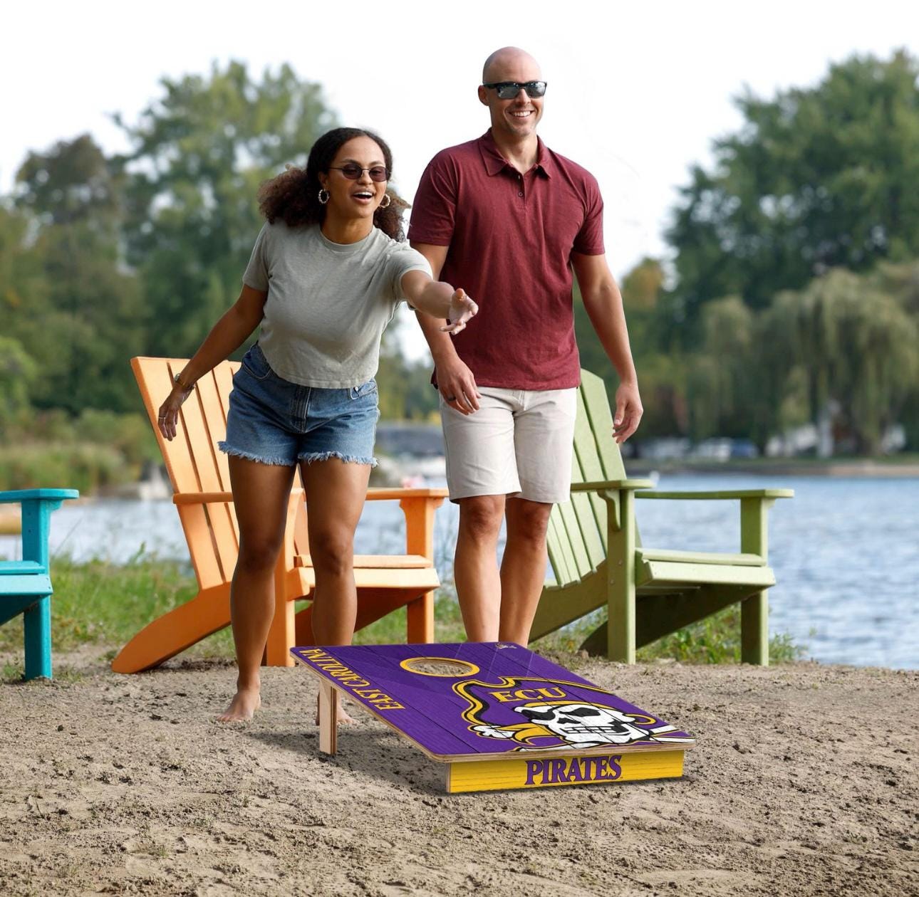 ECU Pirates Cornhole Boards 2x3 (Officially Licensed)