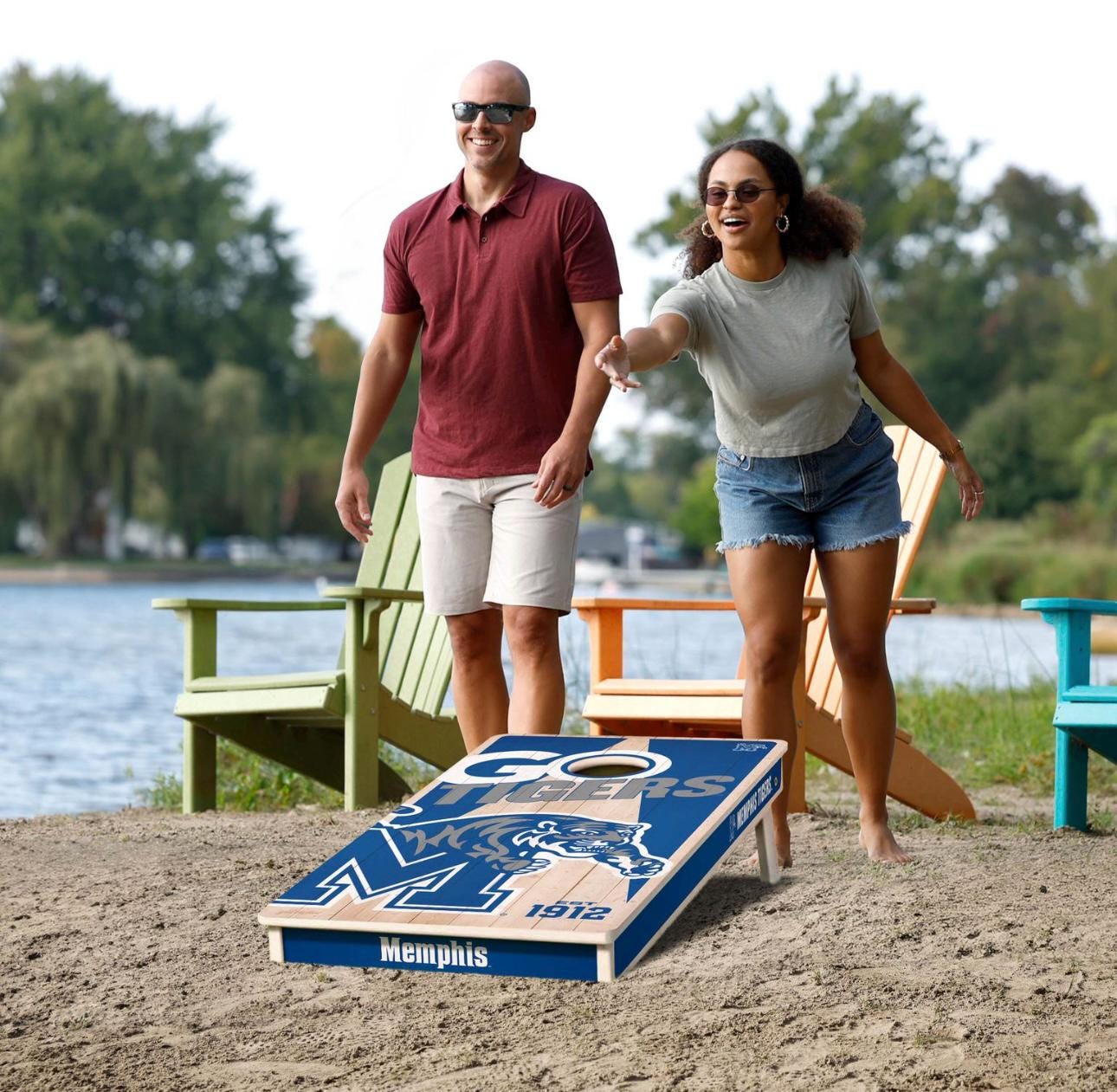 Memphis Tigers Cornhole Boards 2x4 (Officially Licensed)