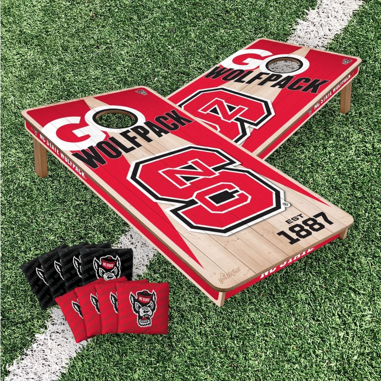 North Carolina State Wolfpack Cornhole Boards 2x4 (Officially Licensed)