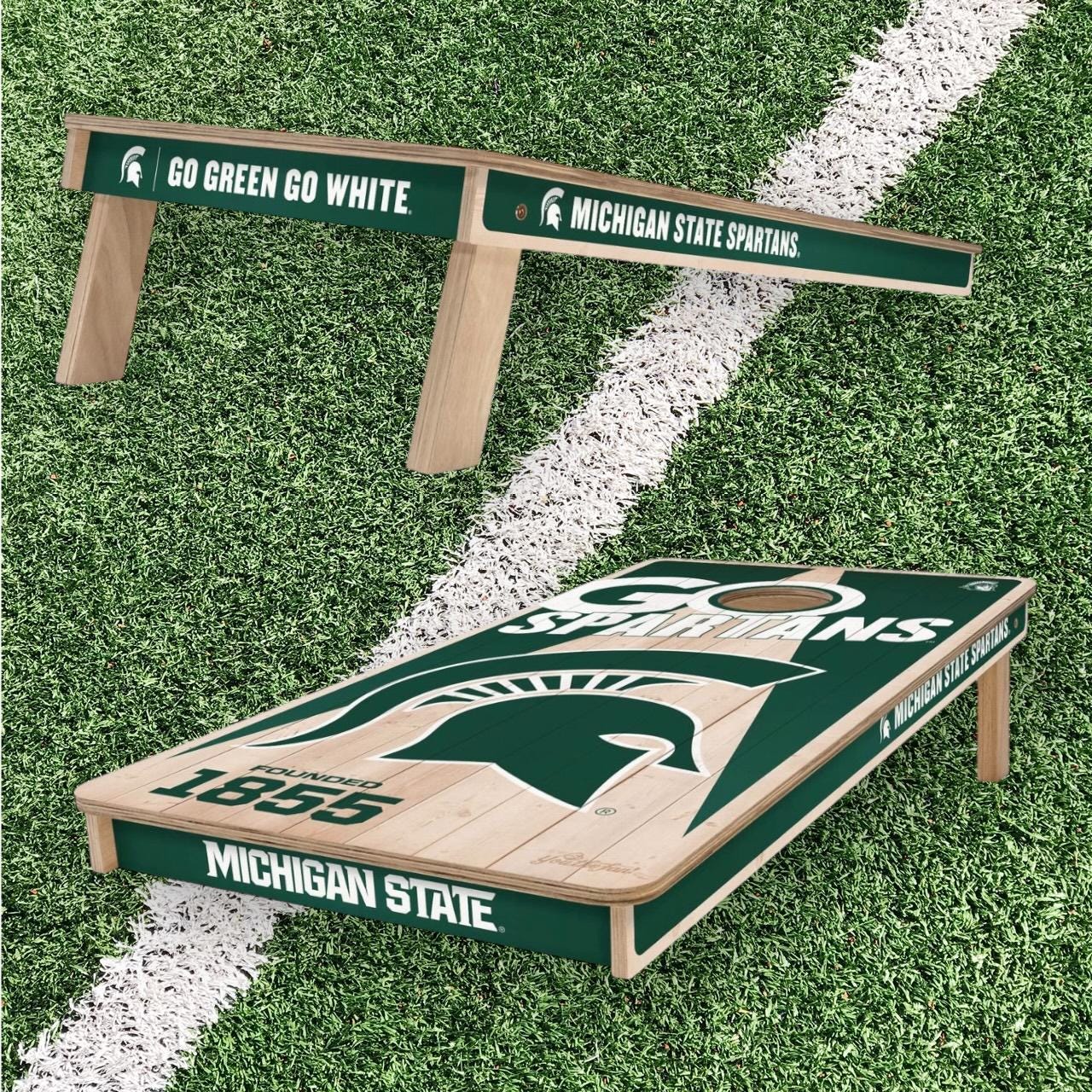 Michigan State Spartans Cornhole Boards 2x4 (Officially Licensed)