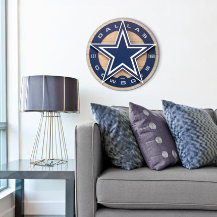Dallas Cowboys 3DX Circle Backer Wall Art