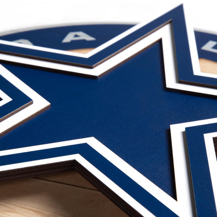 Dallas Cowboys 3DX Circle Backer Wall Art