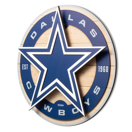 Dallas Cowboys 3DX Circle Backer Wall Art