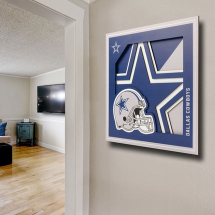 Dallas Cowboys 3D Logo Series Wall Art - 12x12