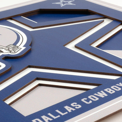 Dallas Cowboys 3D Logo Series Wall Art - 12x12