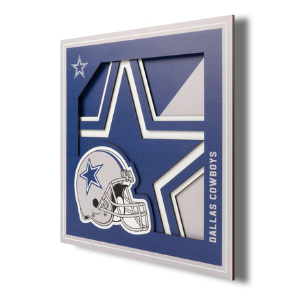 Dallas Cowboys 3D Logo Series Wall Art - 12x12