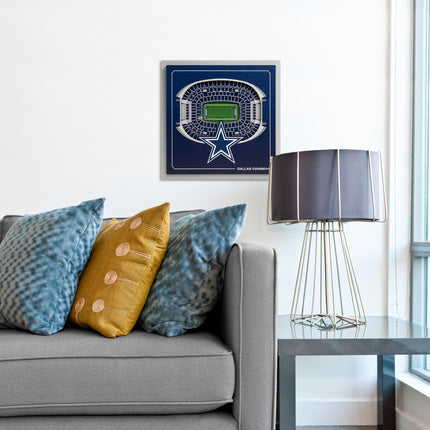 Dallas Cowboys 3D StadiumView Wall Art 12x12