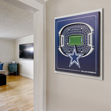 Dallas Cowboys 3D StadiumView Wall Art 12x12