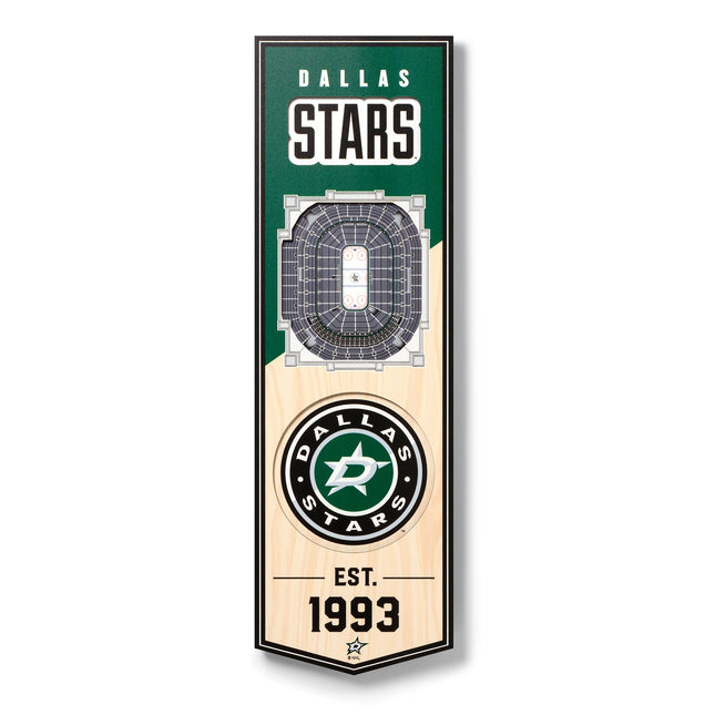Dallas Stars 3D Stadium 6x19 Banners