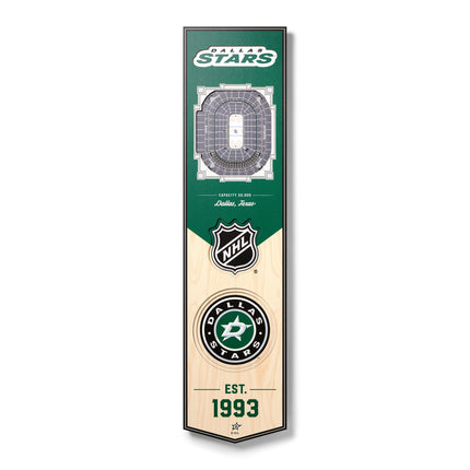 Dallas Stars 8x32 3D Stadium Banner