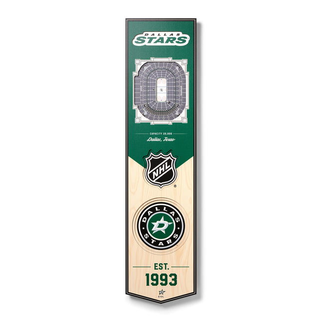 Dallas Stars 8x32 3D Stadium Banner