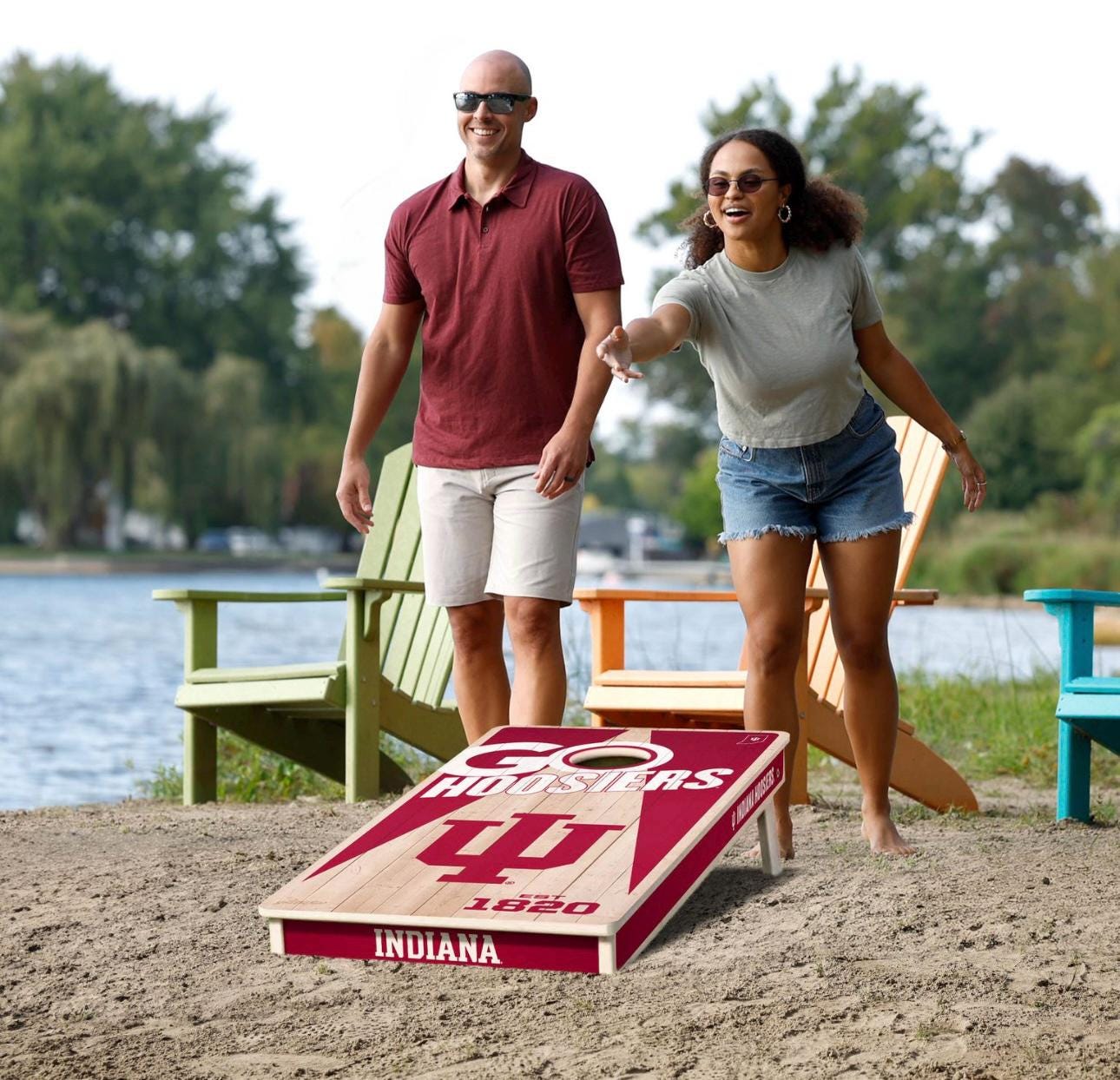 Indiana Hoosiers Cornhole Boards 2x4 (Officially Licensed)