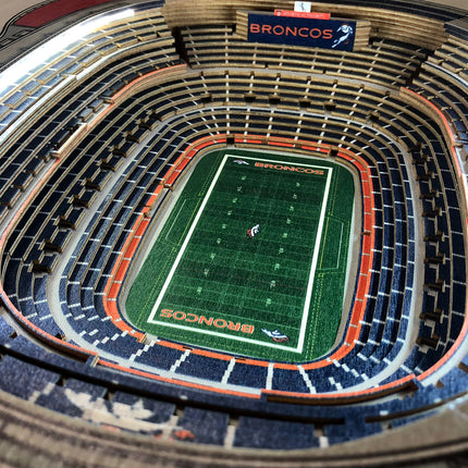 Denver Broncos 25 Layer Stadium View Lighted End Table