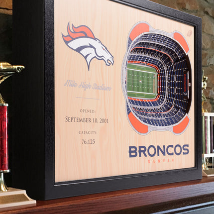 Denver Broncos 25 Layer Stadium Art
