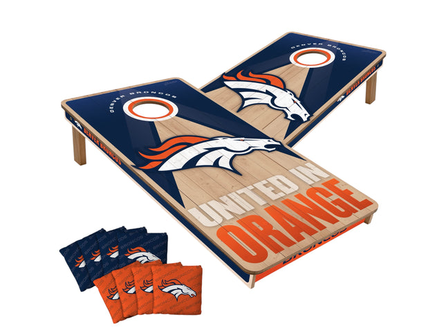 Denver Broncos Cornhole Boards 2x4 Slogan Series