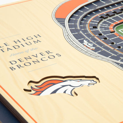 Denver Broncos 5-Layer 3D StadiumView Wall Art