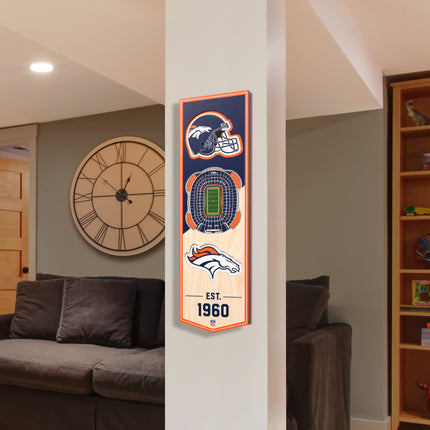 Denver Broncos 3D Stadium 6x19 Banners