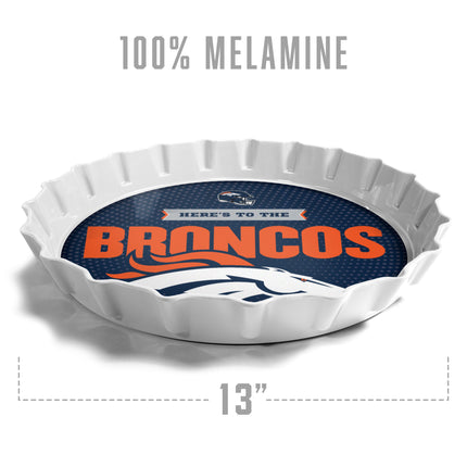 Denver Broncos Bottle Cap Serving Tray