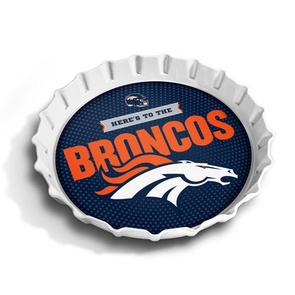 Denver Broncos Bottle Cap Serving Tray