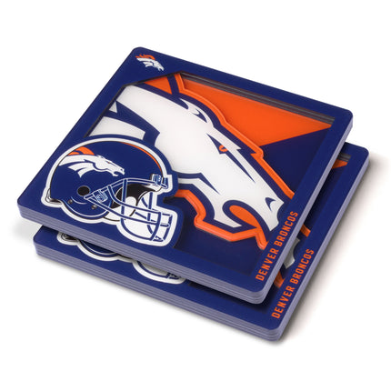 Denver Broncos 3D Logo Series Coasters