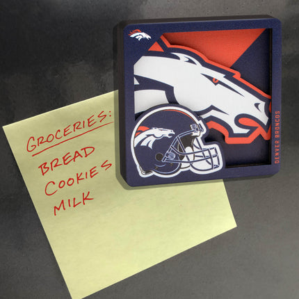 Denver Broncos 3D Logo Series Magnet