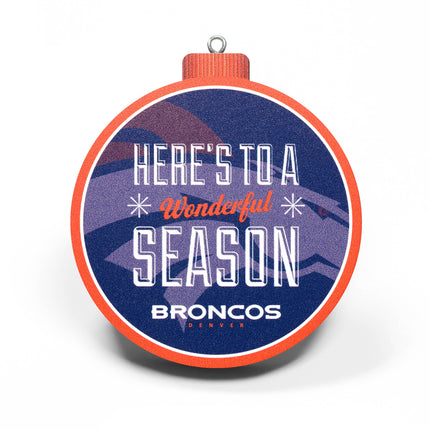 Denver Broncos 3D Logo Series Ornament