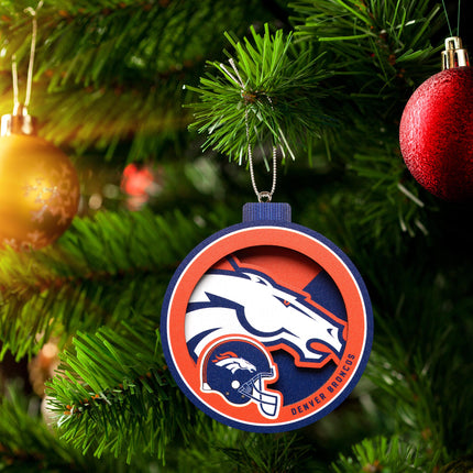 Denver Broncos 3D Logo Series Ornament