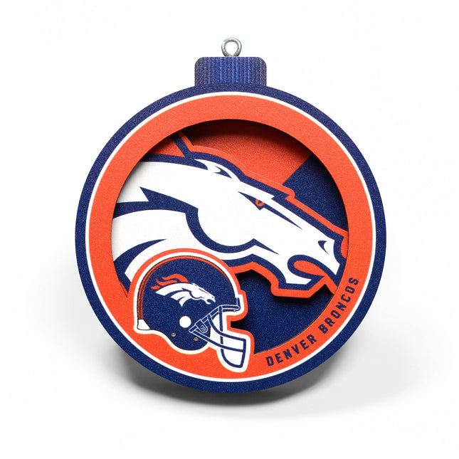 Denver Broncos 3D Logo Series Ornament