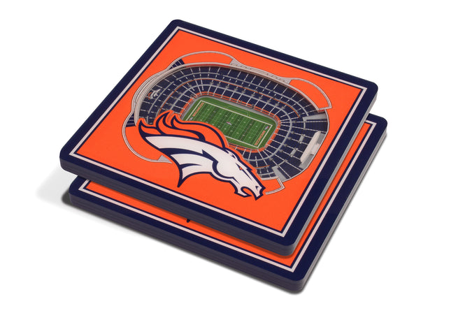 Denver Broncos 3D Stadium View Coasters