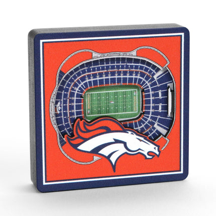 Denver Broncos 3D StadiumView Magnets