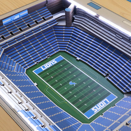 Detroit Lions 25 Layer Stadium View Lighted End Table