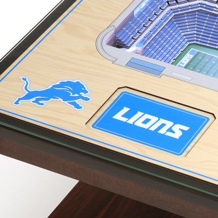 Detroit Lions 25 Layer Stadium View Lighted End Table