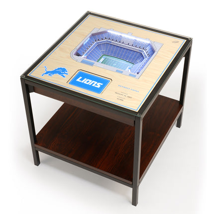 Detroit Lions 25 Layer Stadium View Lighted End Table
