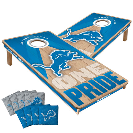Detroit Lions Cornhole Boards 2x4 Slogan Series
