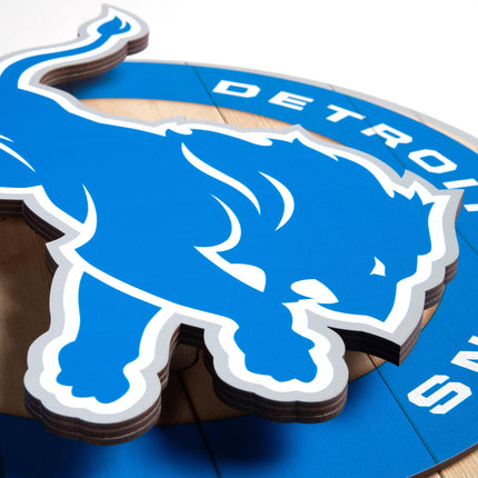 Detroit Lions 3DX Circle Backer Wall Art