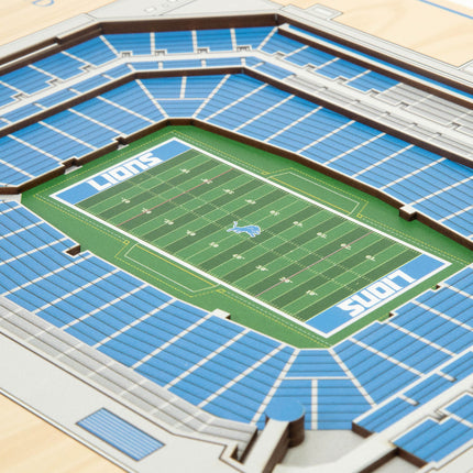 Detroit Lions 5-Layer 3D StadiumView Wall Art