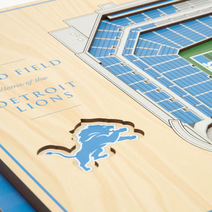 Detroit Lions 5-Layer 3D StadiumView Wall Art