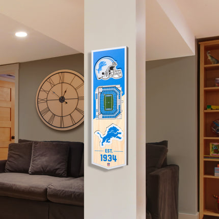 Detroit Lions 3D Stadium 6x19 Banners