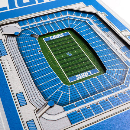 Detroit Lions 8x32 3D Stadium Banner