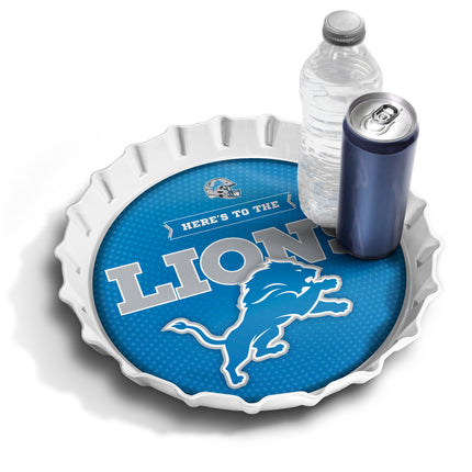 Detroit Lions Bottle Cap Serving Tray