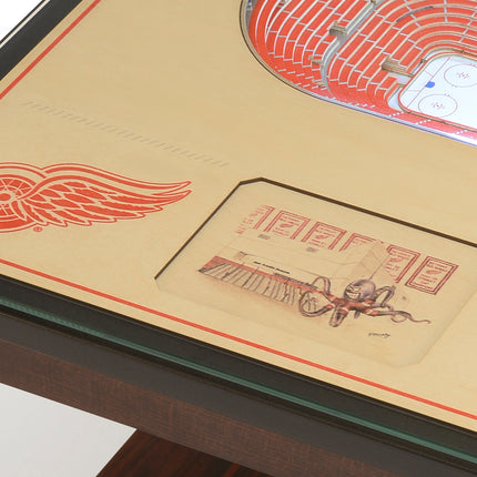 Detroit Red Wings 25 Layer Stadium View Lighted End Table