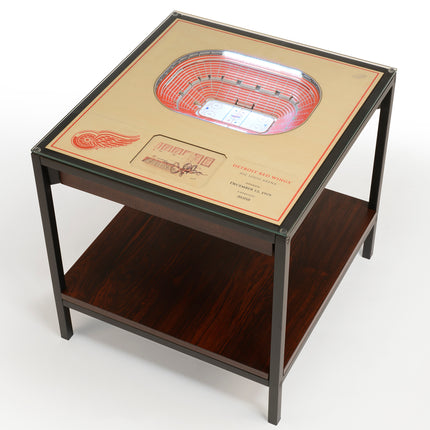 Detroit Red Wings 25 Layer Stadium View Lighted End Table