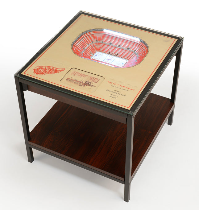 Detroit Red Wings 25 Layer Stadium View Lighted End Table