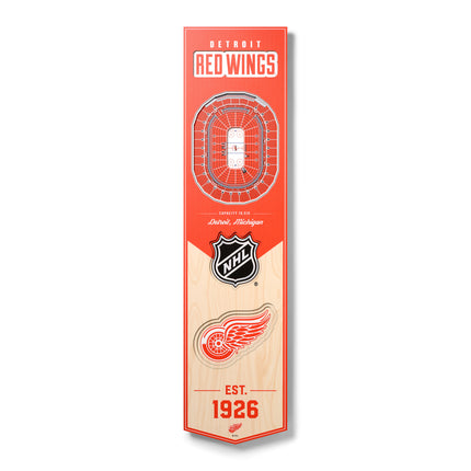 Detroit Red Wings 8x32 3D Stadium Banner