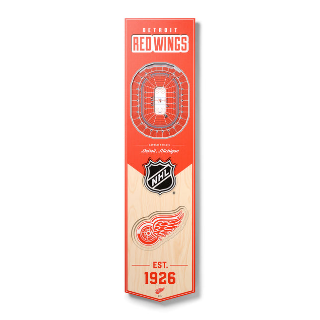 Detroit Red Wings 8x32 3D Stadium Banner