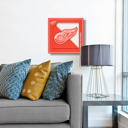 Detroit Red Wings 3D Logo Series Wall Art - 12x12